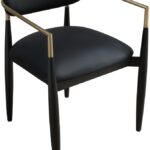 Riccio Vegan Leather Upholstered Dining Arm Chair