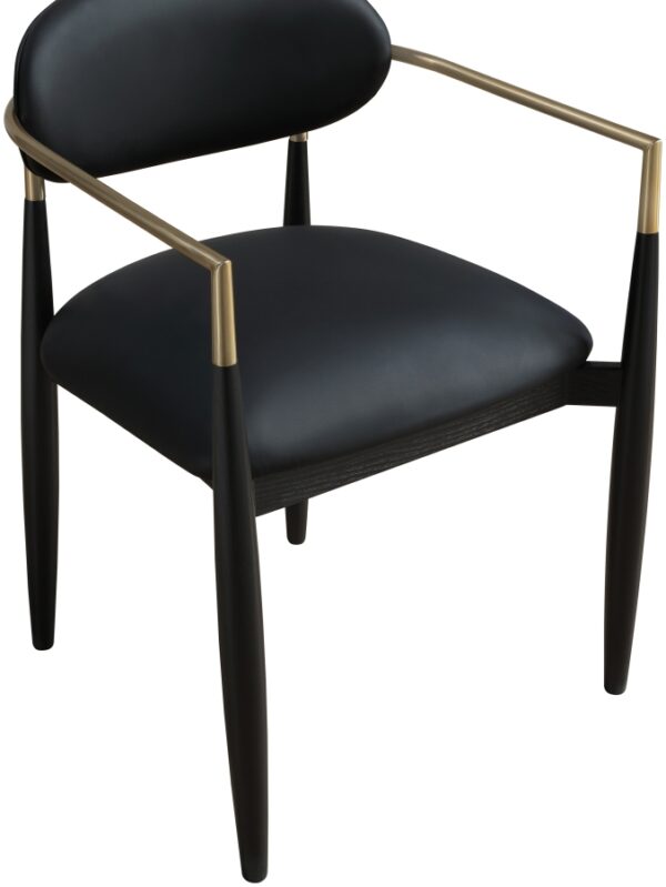 Riccio Vegan Leather Upholstered Dining Arm Chair