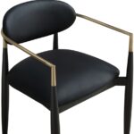 Riccio Vegan Leather Upholstered Dining Arm Chair