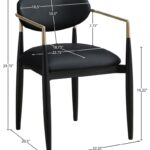 Riccio Vegan Leather Upholstered Dining Arm Chair
