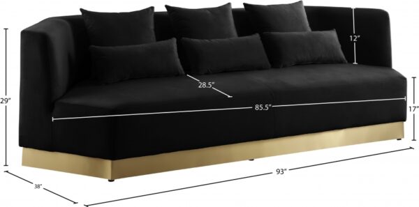 Marquis 93" Velvet Upholstered Sofa