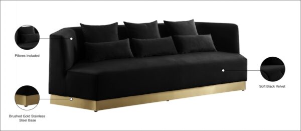 Marquis 93" Velvet Upholstered Sofa