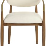 Riccio Vegan Leather Upholstered Dining Arm Chair