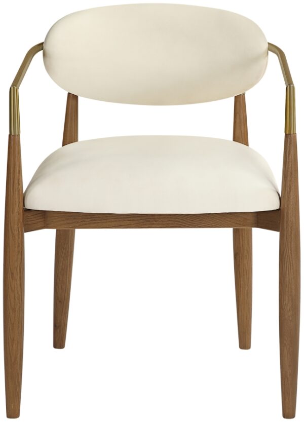 Riccio Vegan Leather Upholstered Dining Arm Chair