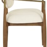 Riccio Vegan Leather Upholstered Dining Arm Chair