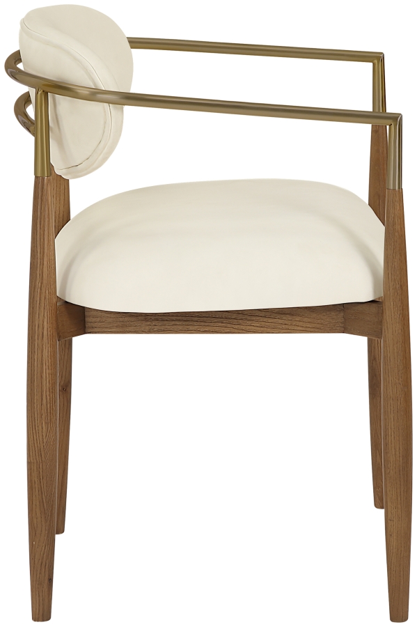 Riccio Vegan Leather Upholstered Dining Arm Chair