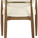 Riccio Vegan Leather Upholstered Dining Arm Chair