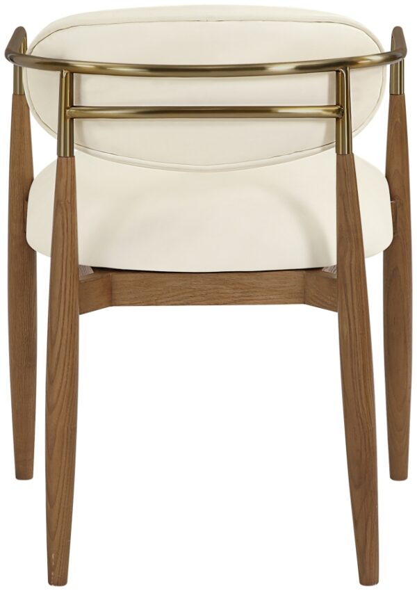 Riccio Vegan Leather Upholstered Dining Arm Chair