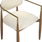 Riccio Vegan Leather Upholstered Dining Arm Chair