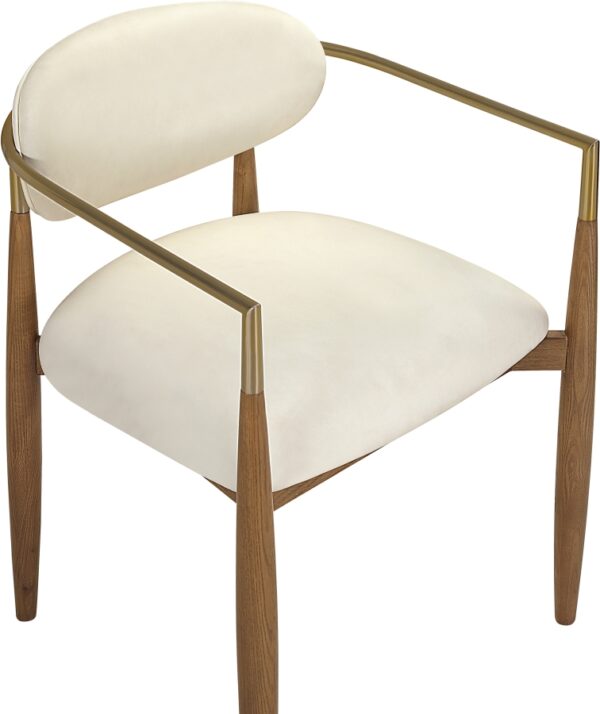 Riccio Vegan Leather Upholstered Dining Arm Chair