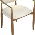 Riccio Vegan Leather Upholstered Dining Arm Chair