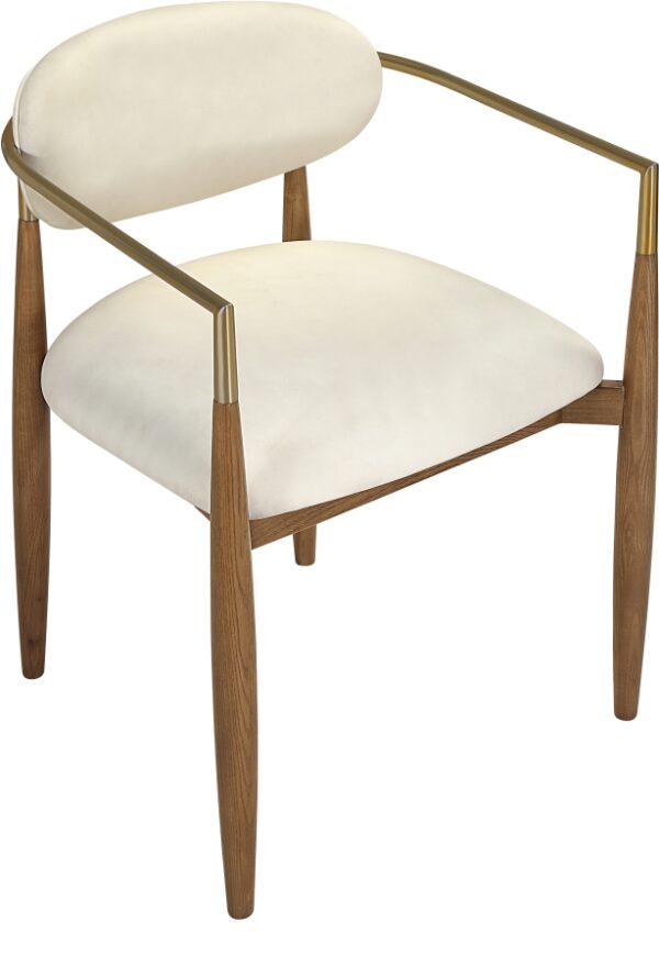 Riccio Vegan Leather Upholstered Dining Arm Chair