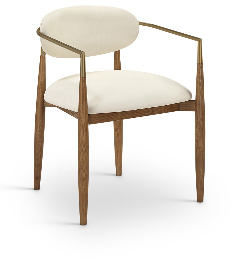 Riccio Vegan Leather Upholstered Dining Arm Chair