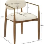 Riccio Vegan Leather Upholstered Dining Arm Chair
