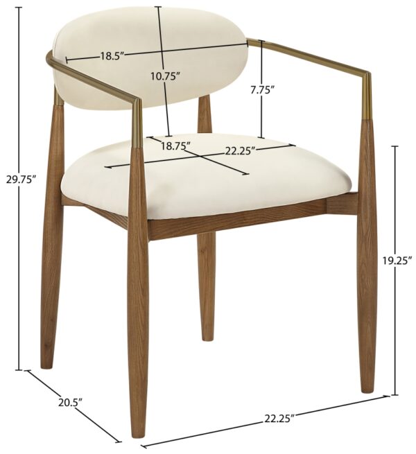 Riccio Vegan Leather Upholstered Dining Arm Chair