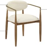 Riccio Vegan Leather Upholstered Dining Arm Chair