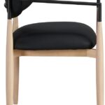 Riccio Vegan Leather Upholstered Dining Arm Chair
