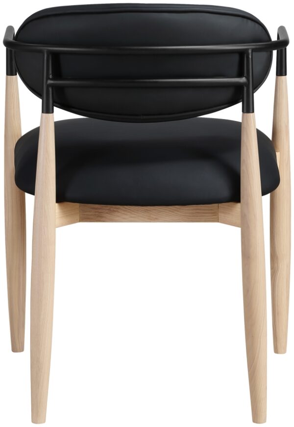 Riccio Vegan Leather Upholstered Dining Arm Chair