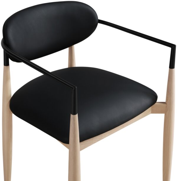 Riccio Vegan Leather Upholstered Dining Arm Chair