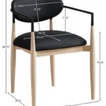 Riccio Vegan Leather Upholstered Dining Arm Chair