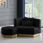Marquis Velvet Upholstered Ottoman