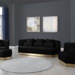 Marquis Velvet Upholstered Ottoman