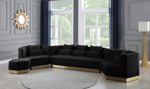 Marquis Velvet Upholstered Ottoman