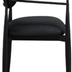 Riccio Vegan Leather Upholstered Dining Arm Chair