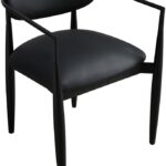 Riccio Vegan Leather Upholstered Dining Arm Chair