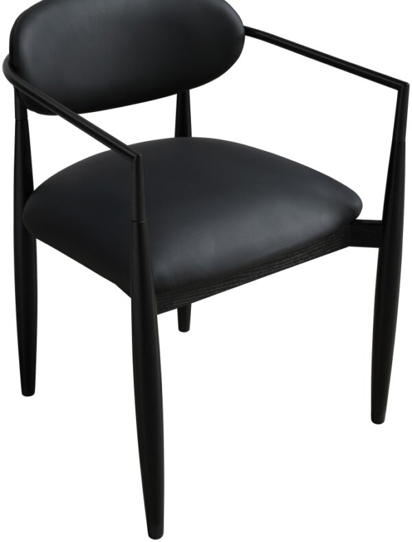Riccio Vegan Leather Upholstered Dining Arm Chair