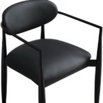 Riccio Vegan Leather Upholstered Dining Arm Chair