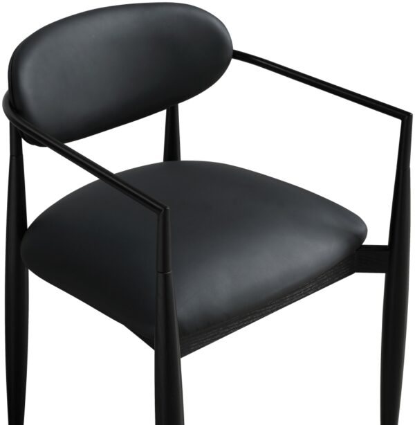 Riccio Vegan Leather Upholstered Dining Arm Chair