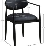 Riccio Vegan Leather Upholstered Dining Arm Chair