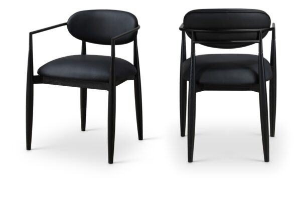 Riccio Vegan Leather Upholstered Dining Arm Chair
