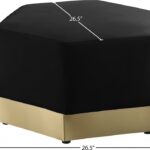 Marquis Velvet Upholstered Ottoman