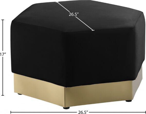 Marquis Velvet Upholstered Ottoman
