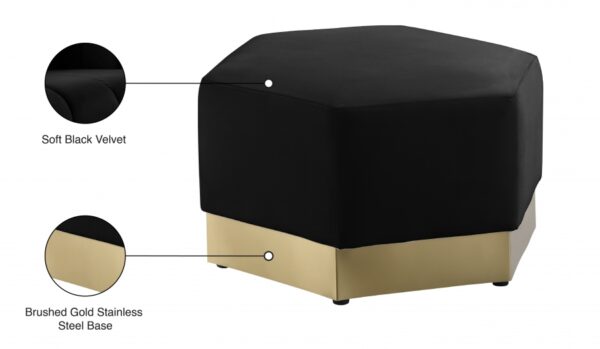 Marquis Velvet Upholstered Ottoman