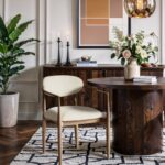 Riccio Performance Fabric Upholstered Dining Arm Chair
