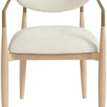 Riccio Performance Fabric Upholstered Dining Arm Chair