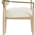Riccio Performance Fabric Upholstered Dining Arm Chair