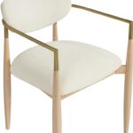 Riccio Performance Fabric Upholstered Dining Arm Chair