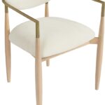Riccio Performance Fabric Upholstered Dining Arm Chair