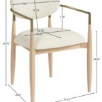 Riccio Performance Fabric Upholstered Dining Arm Chair
