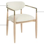 Riccio Performance Fabric Upholstered Dining Arm Chair