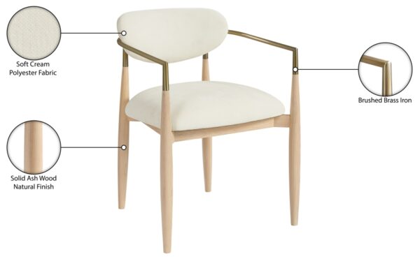 Riccio Performance Fabric Upholstered Dining Arm Chair