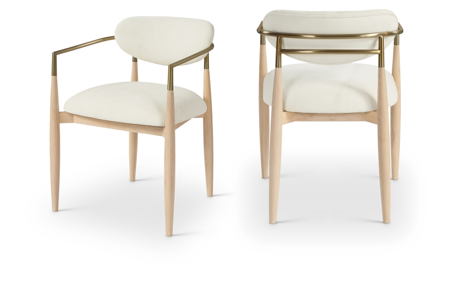 Riccio Performance Fabric Upholstered Dining Arm Chair