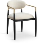 Riccio Performance Fabric Upholstered Dining Arm Chair