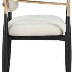 Riccio Performance Fabric Upholstered Dining Arm Chair