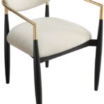 Riccio Performance Fabric Upholstered Dining Arm Chair