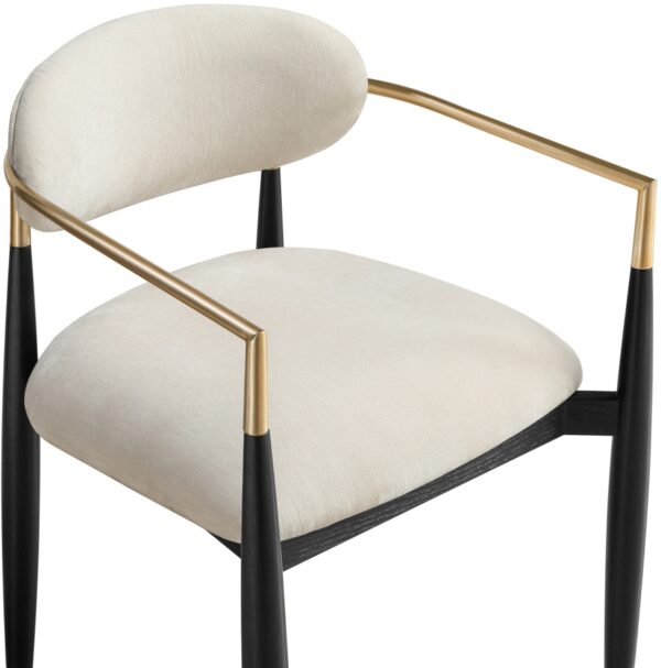 Riccio Performance Fabric Upholstered Dining Arm Chair